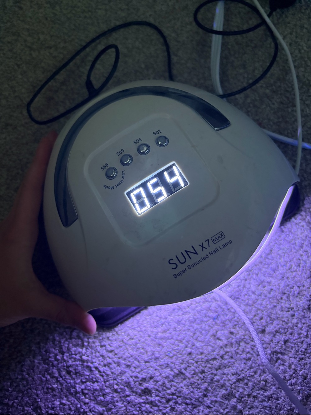 SunX7Max White UV LED Nail Lamp - Fast Curing Portable Dryer